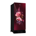 Haier 185L 2 Star Red Dime Glass Finish Direct Cool Single Door Refrigerator with Base Drawer - Image 6