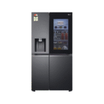 LG 630L Side-by-Side Refrigerator, InstaView Door-in-Door™, Wi-Fi Convertible, Matte Black Finish, 3 Star