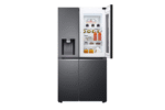 LG 630L Side-by-Side Refrigerator, InstaView Door-in-Door™, Wi-Fi Convertible, Matte Black Finish, 3 Star - Image 4