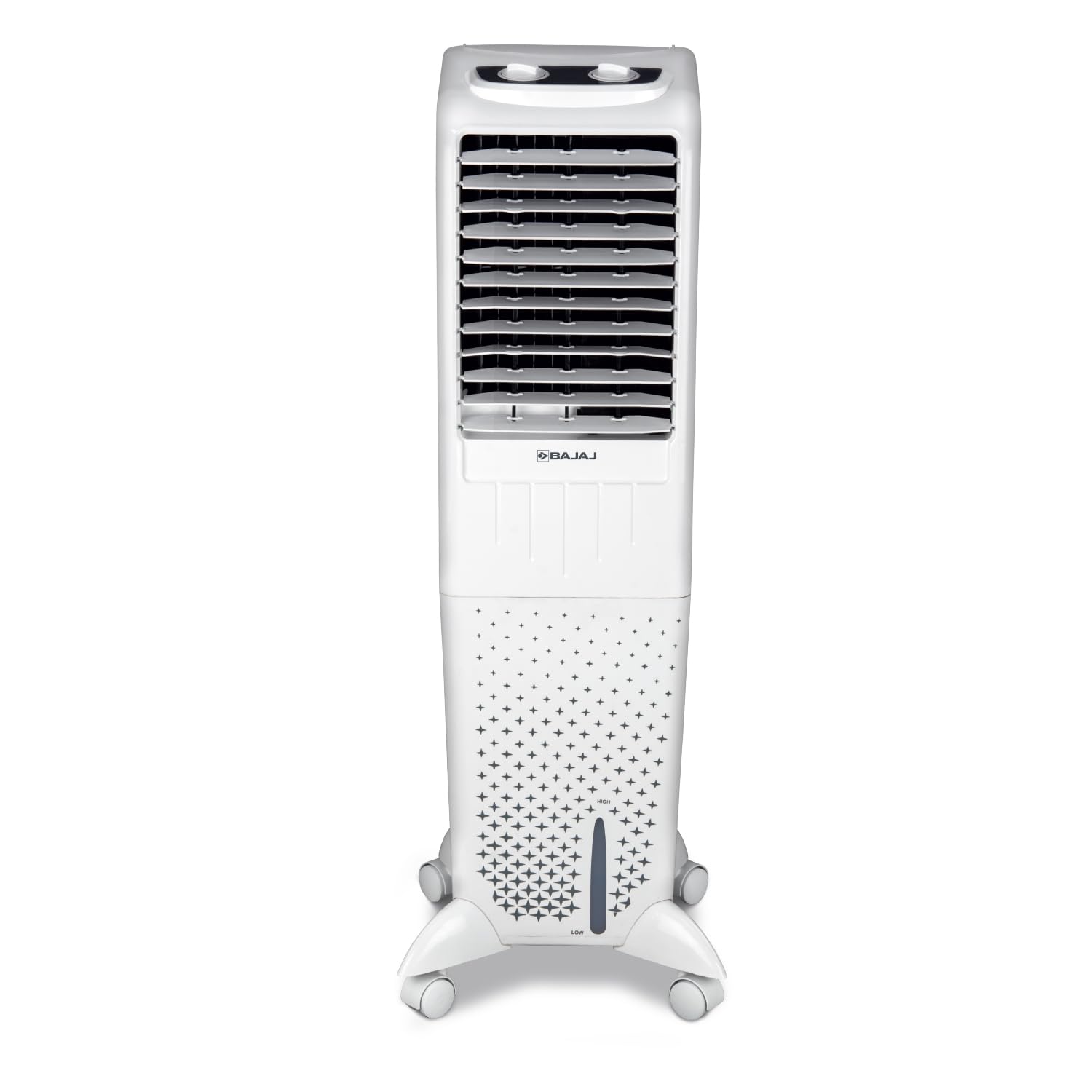 51D9ReWmBXL._SL1500_ BAJAJ 50 L Tower Air Cooler (White, TMH50 (480118) | 50 Litres Tower (with Hexacool Technology)) - Image 1