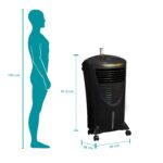 Symphony HiCool i Personal Air Cooler with Remote, Honeycomb Pad, Automatic Vertical Swing - 31L, Black - Image 3