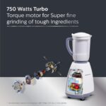 Philips Stainless Steel Viva Collection HL7701/00 Mixer Grinder, 750 Watts, 4 Jars (Elegant Lavender and White) - Image 6