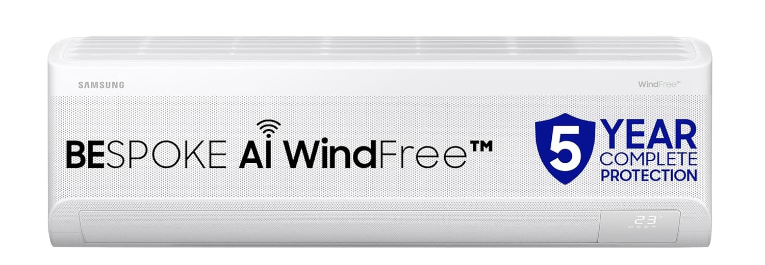 71VdcWMerhL._SL1500_ Samsung 1.5 Ton 3 Star Windfree AI Inverter Smart Split AC (WiFi, Energy Saving, Voice Control, Powerful Cooling, Copper, Digital Inverter, 4 Way swing, Convertible, BESPOKE AI AR60F19D1XWNNA) - Image 1