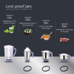 Philips Stainless Steel Viva Collection HL7701/00 Mixer Grinder, 750 Watts, 4 Jars (Elegant Lavender and White) - Image 3