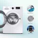 Samsung 7 kg with Steam Fully Automatic Front Load Washing Machine with In-built Heater Black  (WW70T4020CX1TL) - Image 10