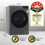 LG 9kg 5 Star Fully Automatic Front Load Washing Machine (FHV1409Z4M.ABMQEIL, LG ThinQ with Wi-Fi, Middle Black) - Image 9