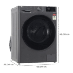 LG 9kg 5 Star Fully Automatic Front Load Washing Machine (FHV1409Z4M.ABMQEIL, LG ThinQ with Wi-Fi, Middle Black) - Image 10