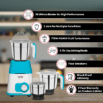 MAXXO PRO 775W, Mixer Grinder with POWER PLUS Turbo Motor - Image 3