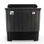 Thomson 12 kg Aqua Magic Toughen Glass with soft closure and Double Waterfall Semi Automatic Top Load Washing Machine Black, Grey (TSA1200SP)