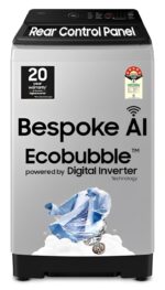 Samsung 8 Kg, 5 Star, AI Wash, AI Energy Mode, Wi-Fi, Ecobubble, AI VRT+, Super Speed, Soft Closing Door, Digital Inverter, Fully-Automatic Top Load Washing..
