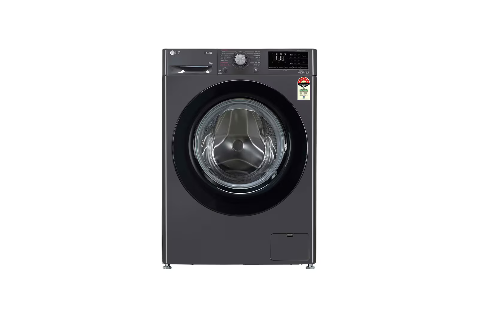 imgi_42_thum-1600x1062 LG 9Kg Front Load Washing Machine, AI Direct Drive™, Steam™, Middle Black, 5 Star - Image 1