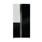 Haier 598L 3-Door Vogue Side by Side Refrigerator Black White Glass 3 Star