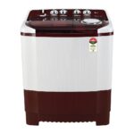 LG 8Kg Semi Automatic Washing Machine, Roller Jet Pulsator + Soak, Burgundy, 5 Star
